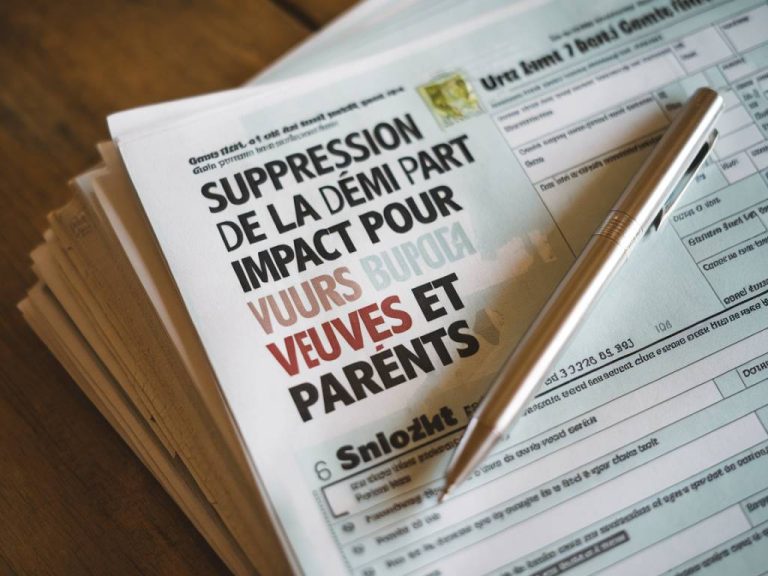Suppression de la demi-part fiscale : impact pour veufs, veuves et parents