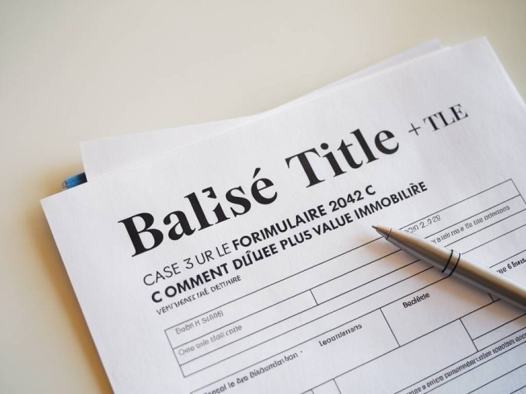 **Balise Title :** case 3vz sur le formulaire 2042 c : comment déclarer une plus-value immobilière