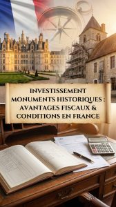 Investissement monuments historiques : avantages fiscaux et conditions fiscales en France Investissement monuments historiques : avantages fiscaux et conditions fiscales en France