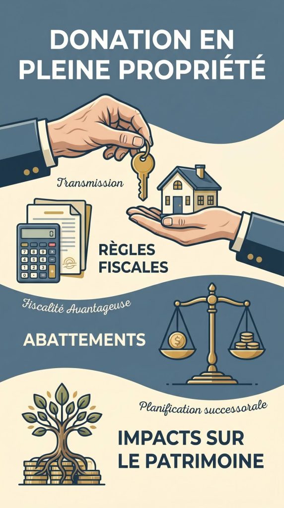 Donation en pleine propriété : règles fiscales, abattements et impacts sur le patrimoine