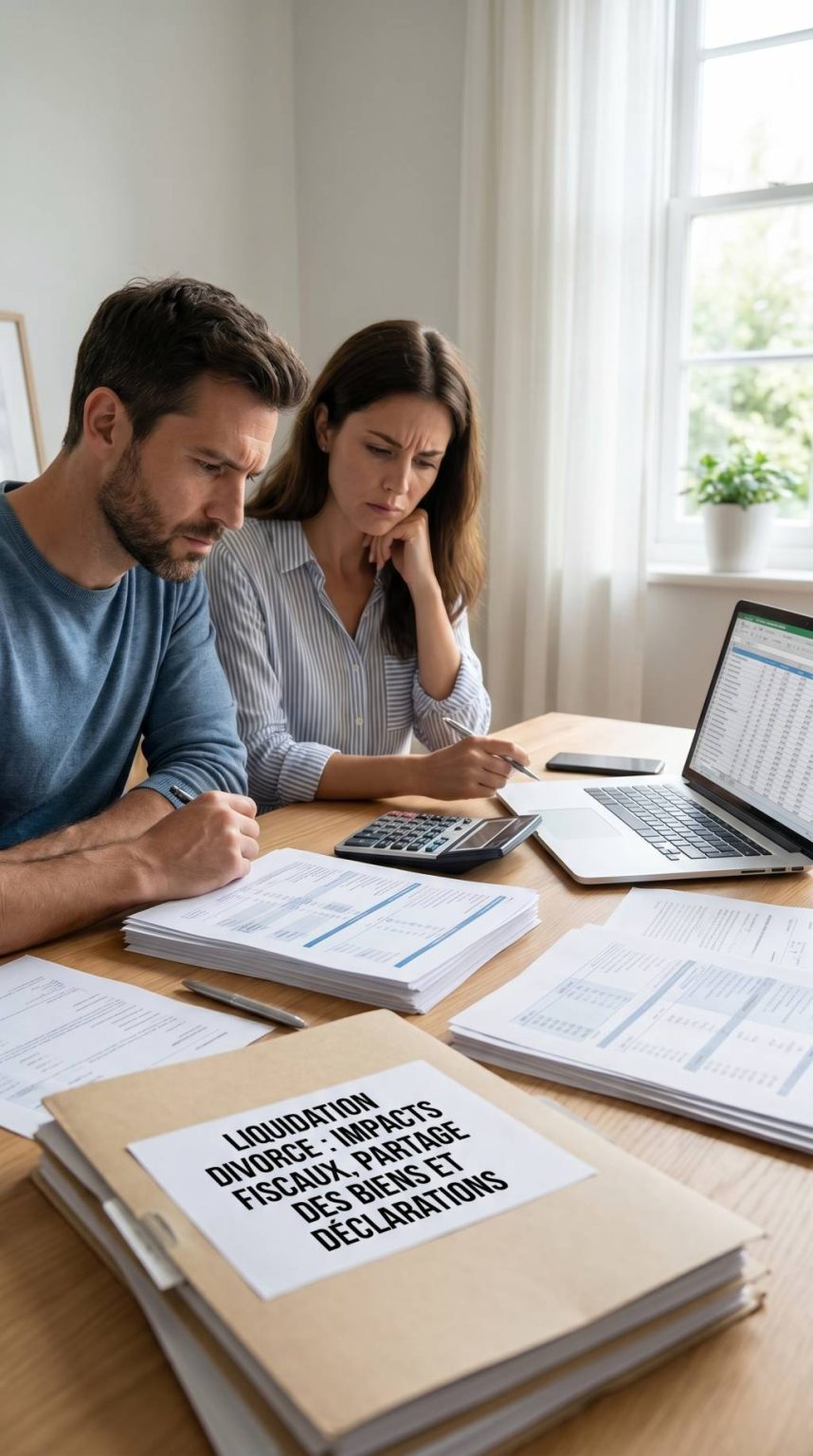 Liquidation divorce : impacts fiscaux, partage des biens et déclarations à prévoir